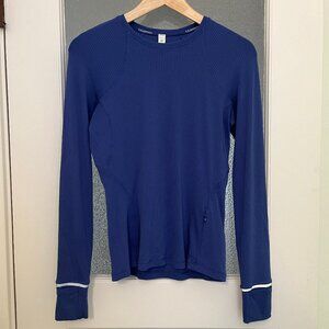 Lululemon "It's Rulu" Ribbed Long Sleeve Shirt - Blue, Size 6
